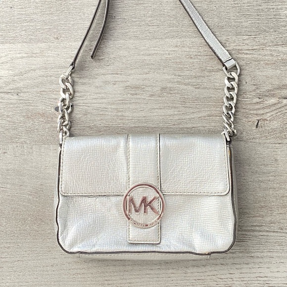 Michael Kors Handbags - Silver Michael Kors Crossbody Purse